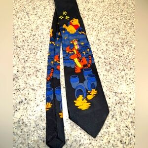 Disney Black Tie with Winnie the Pooh and Tigger Design